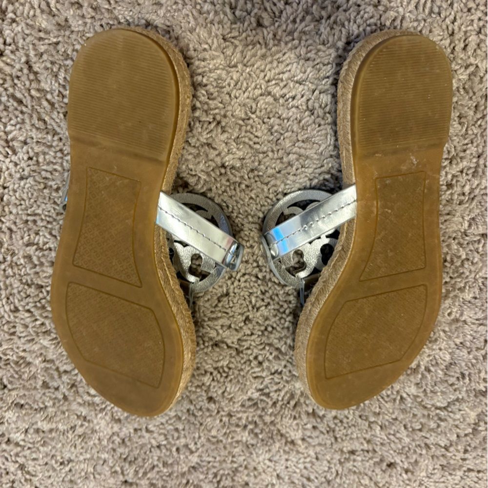 Tory Burch Silver Espadrille Sandals - Picture 4 of 5